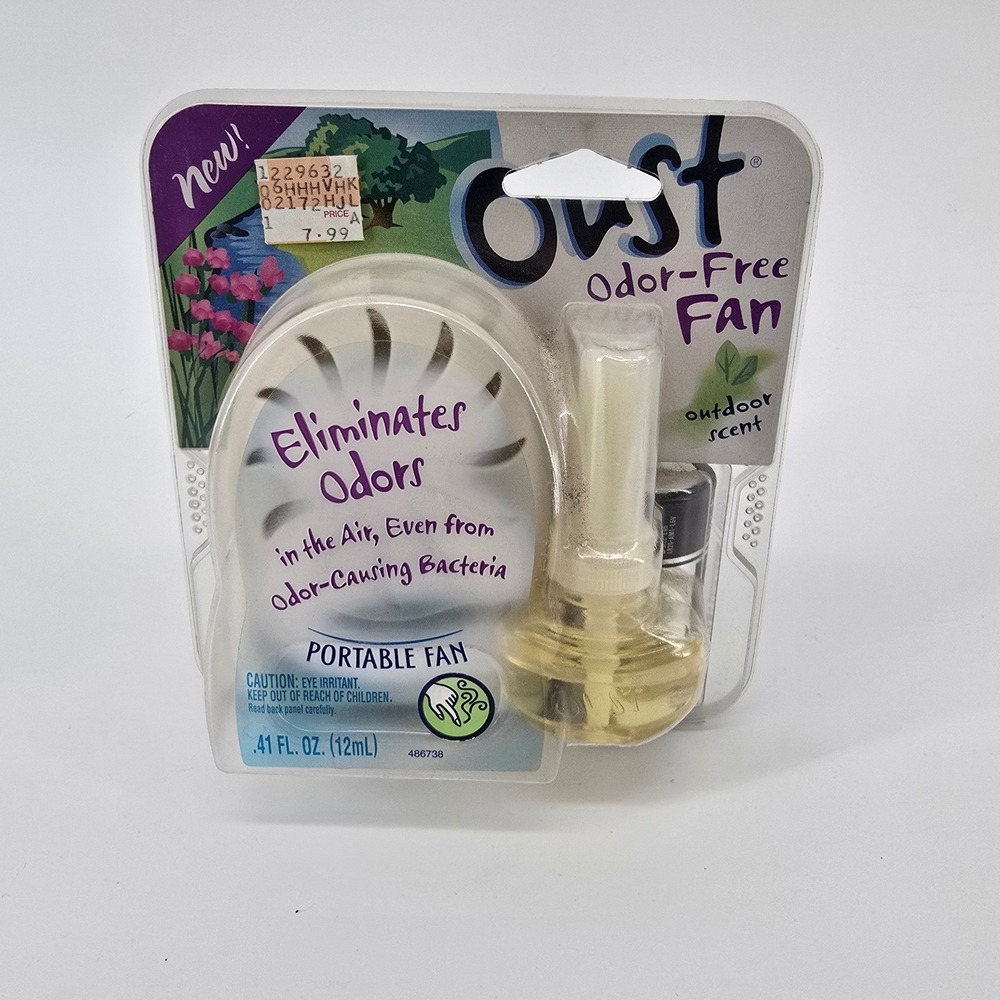 Oust Odor-Free Fan Portable Air Freshener Outdoor Scent New